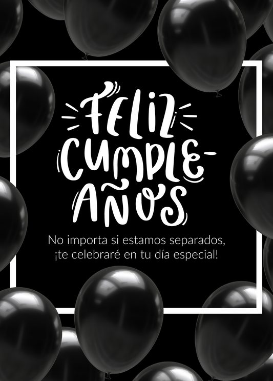 Feliz Cumpleaños (Globos) | Tarjeta de cumpleaños en español