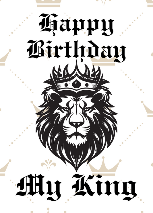 NEW! Happy Birthday My King | Husband Birthday Card