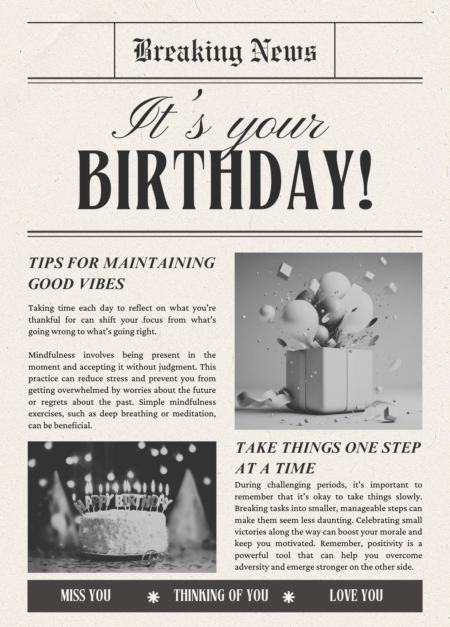 Breaking News: It's Your Birthday! | Birthday Card