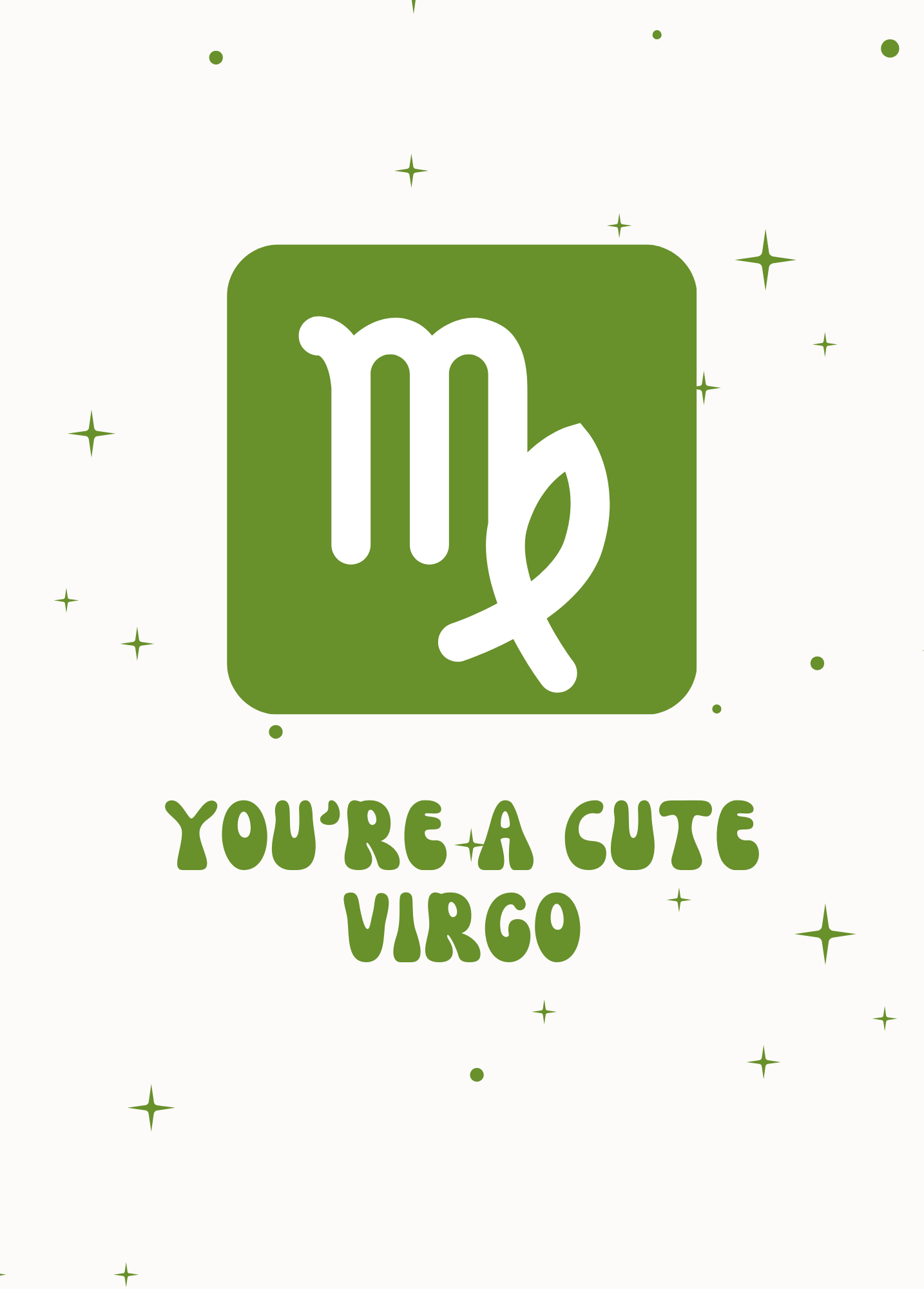 You're a Cute Virgo | Astrology Card