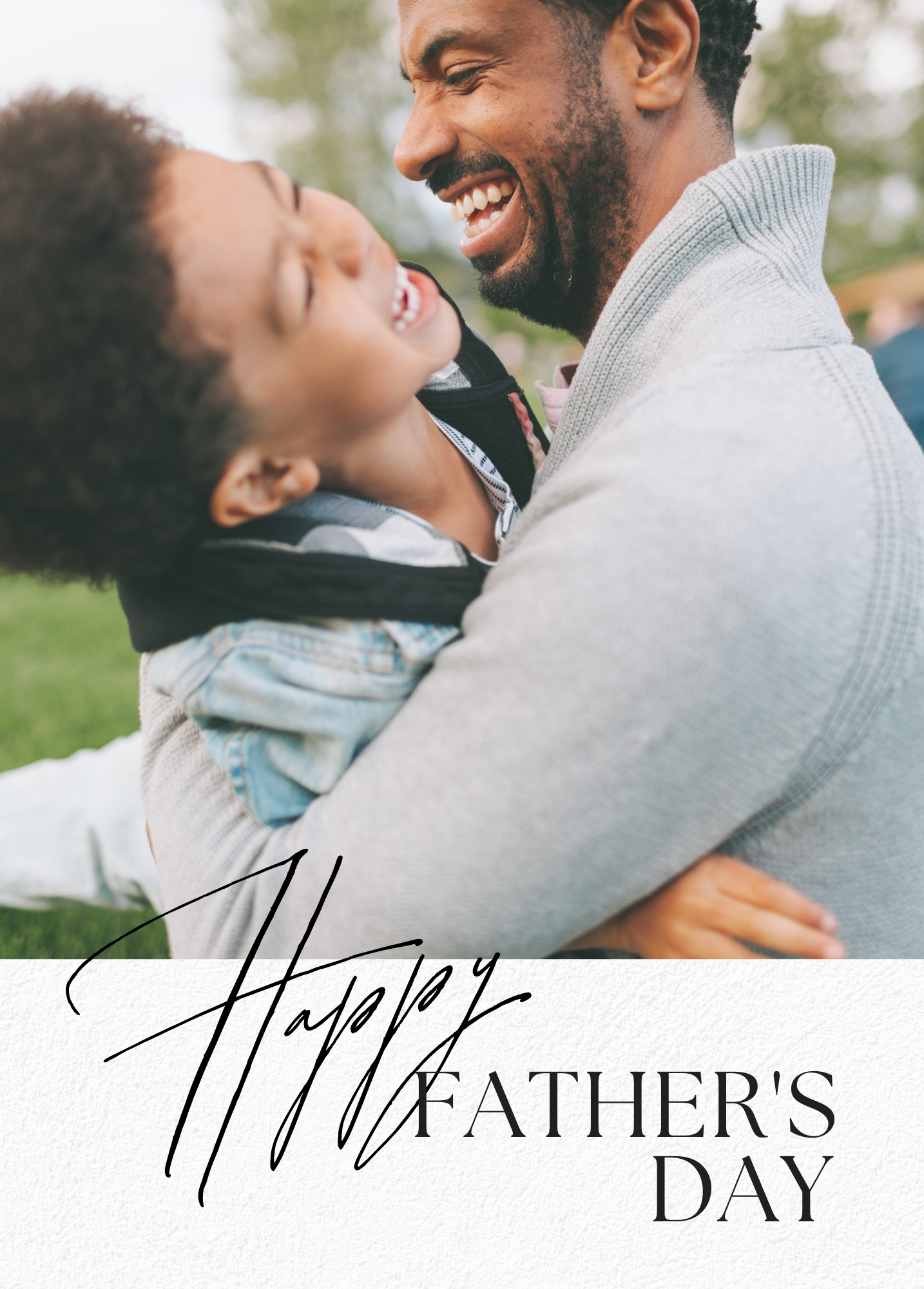 Happy Father's Day Photo Card - Cursive