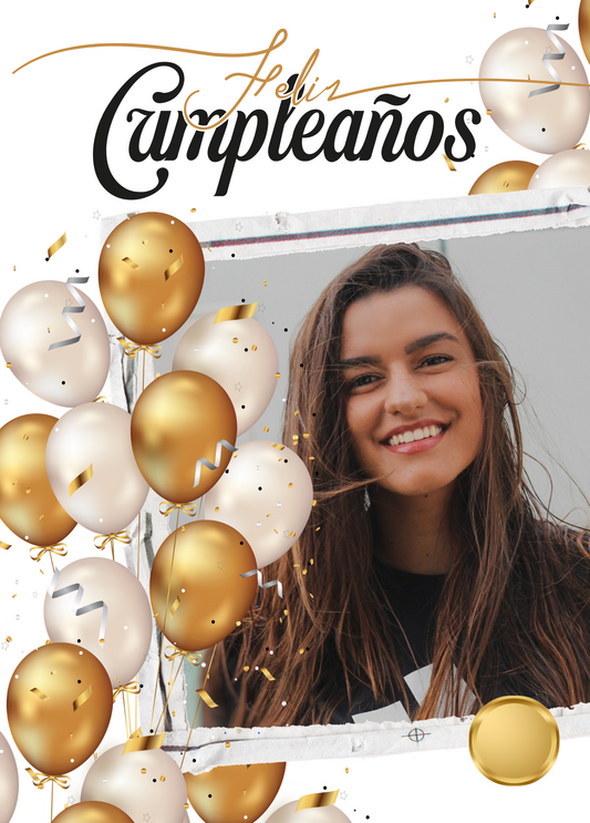 Feliz Cumple Tarjeta con Foto | Tarjeta de cumpleaños en español