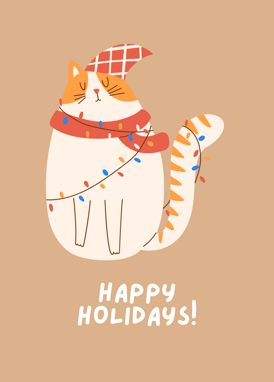 Happy Holidays (Cat) | Holiday Card
