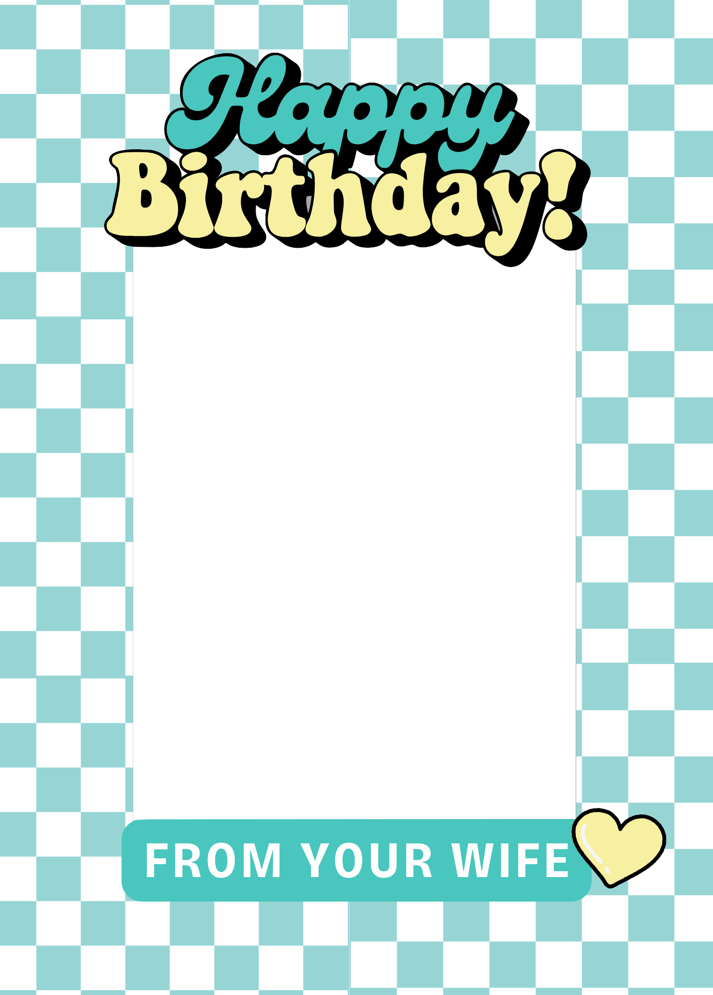 Happy Birthday from Your Wife | Birthday Photo Card