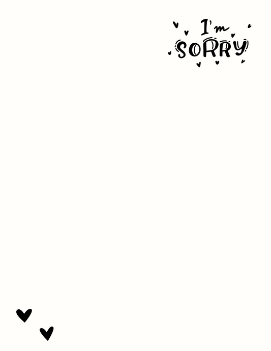 I'm Sorry | Letter