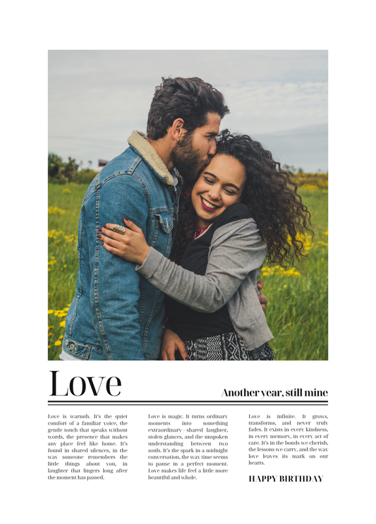 Happy Birthday Love Poem | Birthday Photo Card