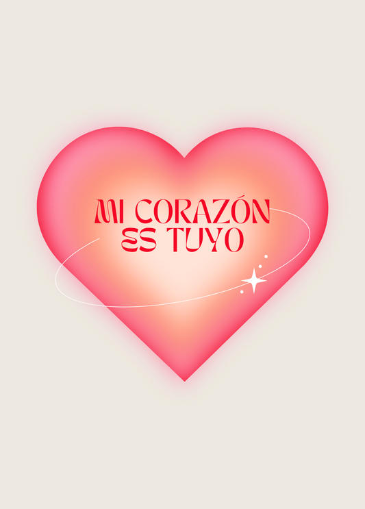 Mi corazón es tuyo| Tarjetas en español