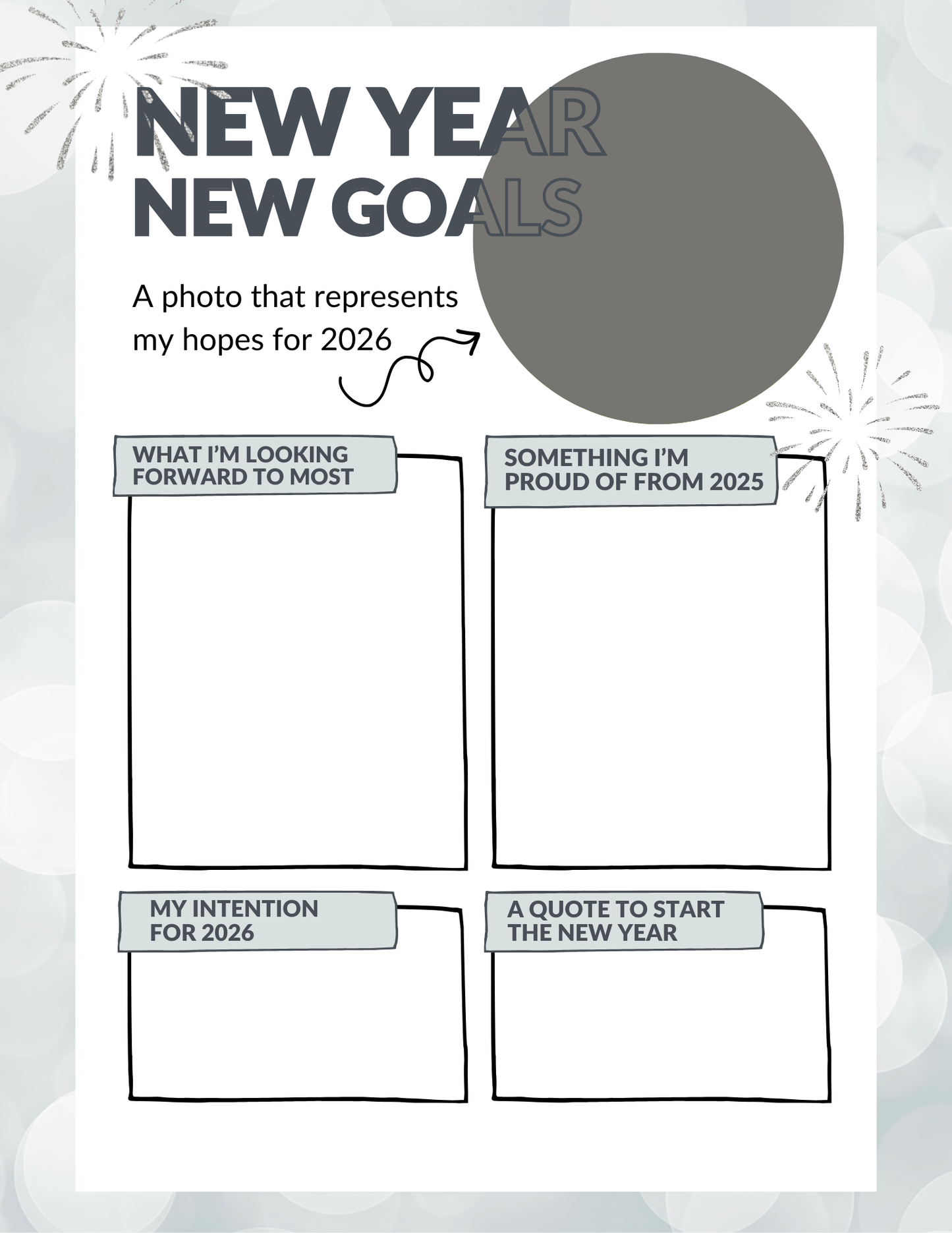 ✨NEW✨ New Year New Goals | Interactive Activity Letter