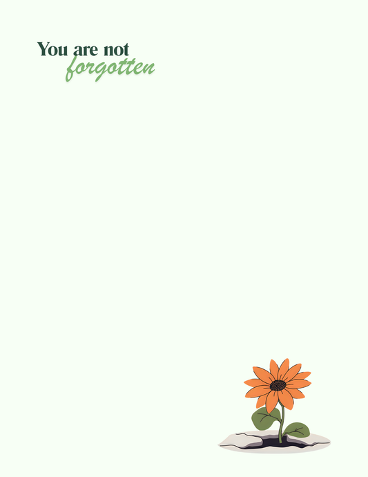 You Are Not Forgotten | Letter