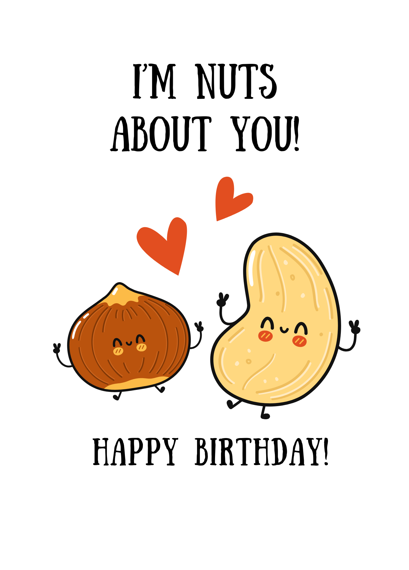 Nuts About You! | Birthday Card