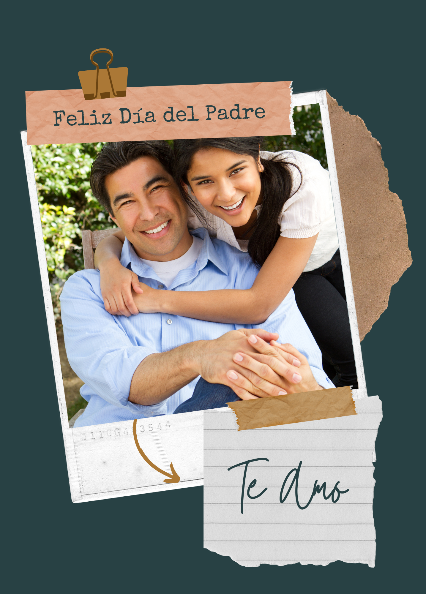Feliz Dia Del Padre - Tarjeta de Foto, Te Amo