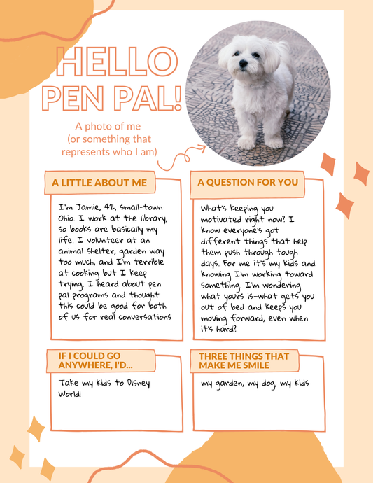 β¨NEWβ¨ Hello Pen Pal! | Interactive Get-to-Know-You Activity Letter