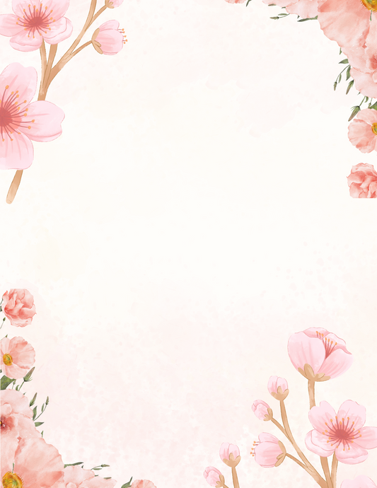 Pink Flowers | Letter