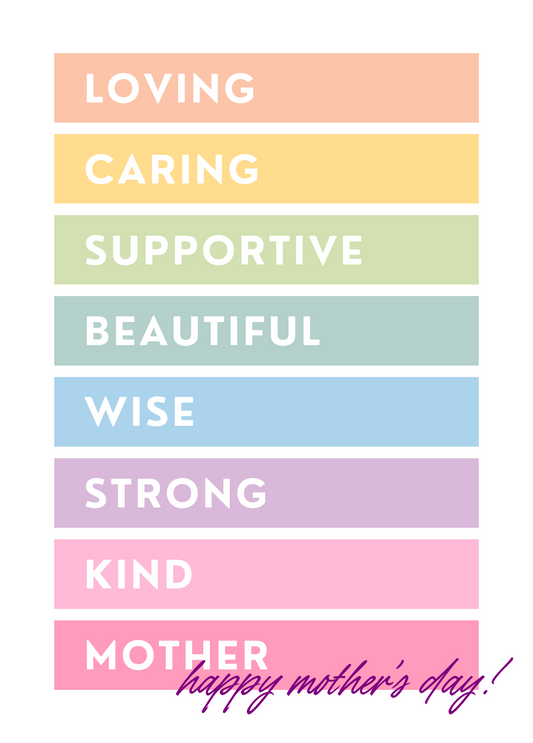 Mom Adjectives | Mother's Day Card