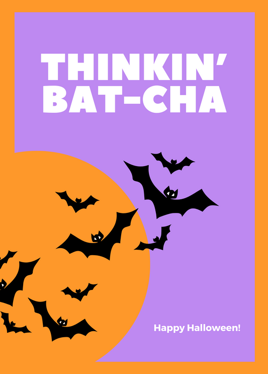 Thinkin' Bat-Cha | Halloween Card