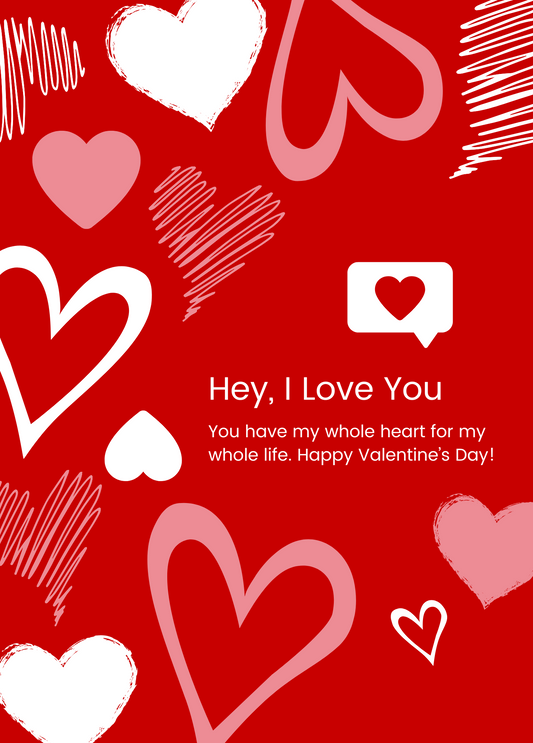 Hey, I Love You | Valentine's Day Card