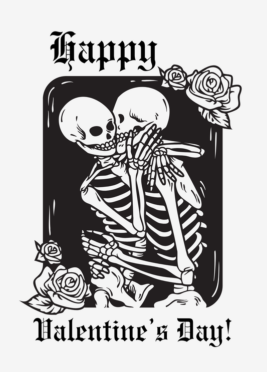 Skeletons Kissing | | Valentine's Day Card