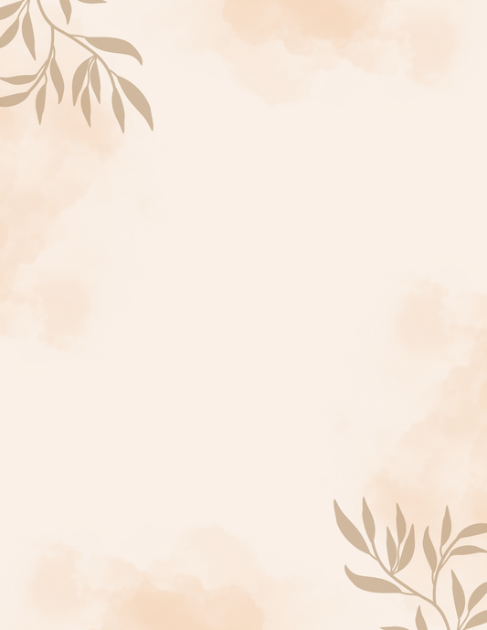 Watercolor Leaves | Letter