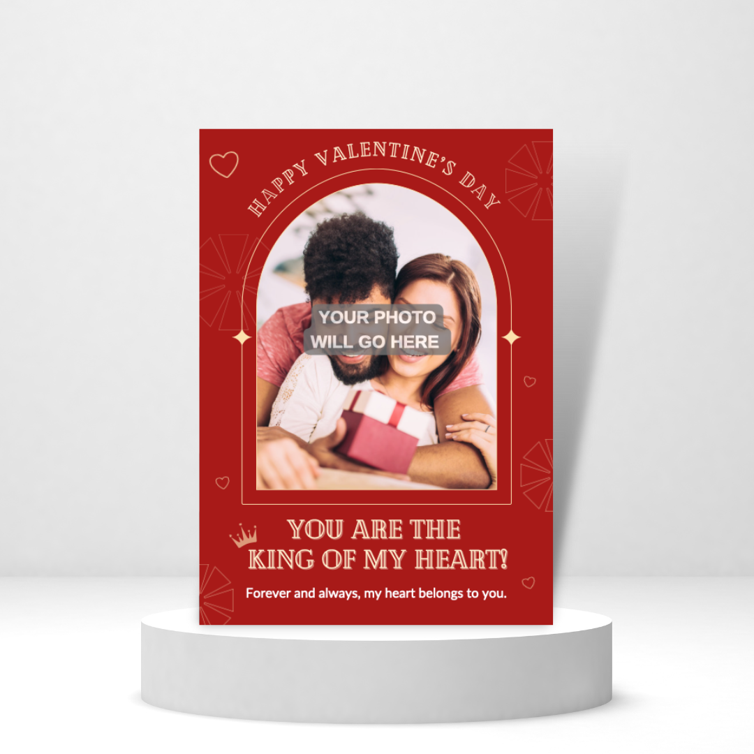 You are the King of My Heart | Valentine's Day Photo Card