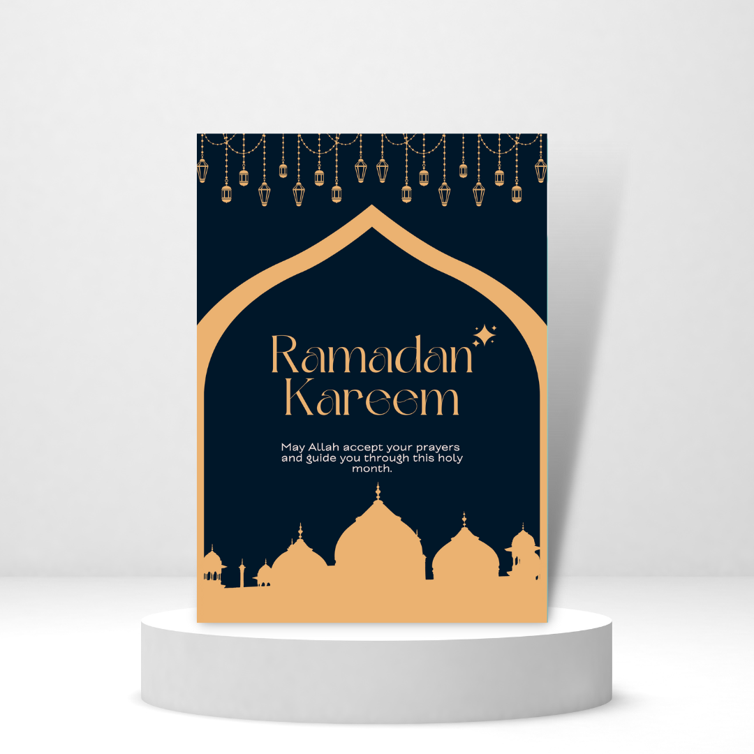Ramadan Kareem (Black and Gold) | Ramadan Card