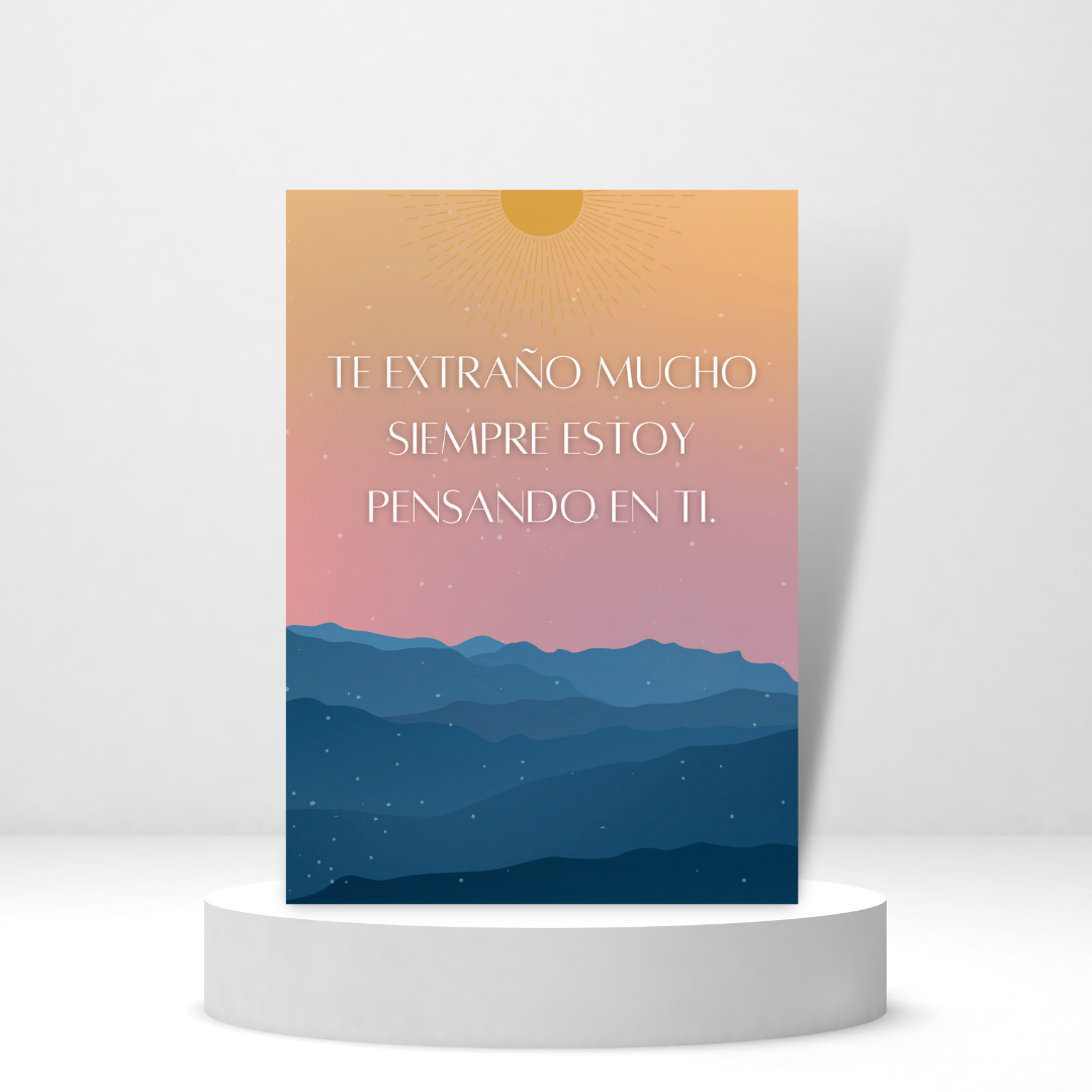 Te Extraño Mucho (Spanish Greeting Card)