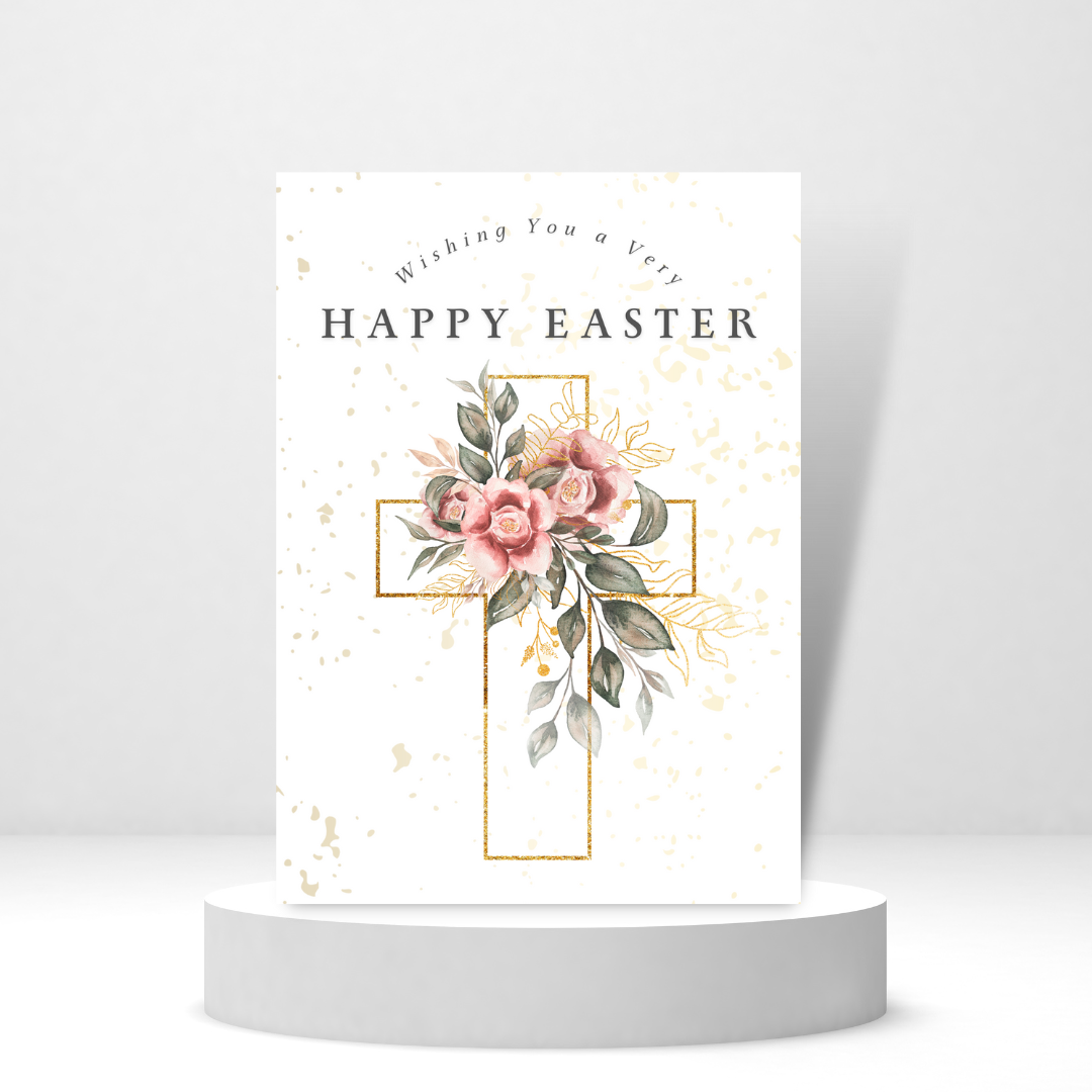 Wishing You a Very Happy Easter | Easter Cross Card
