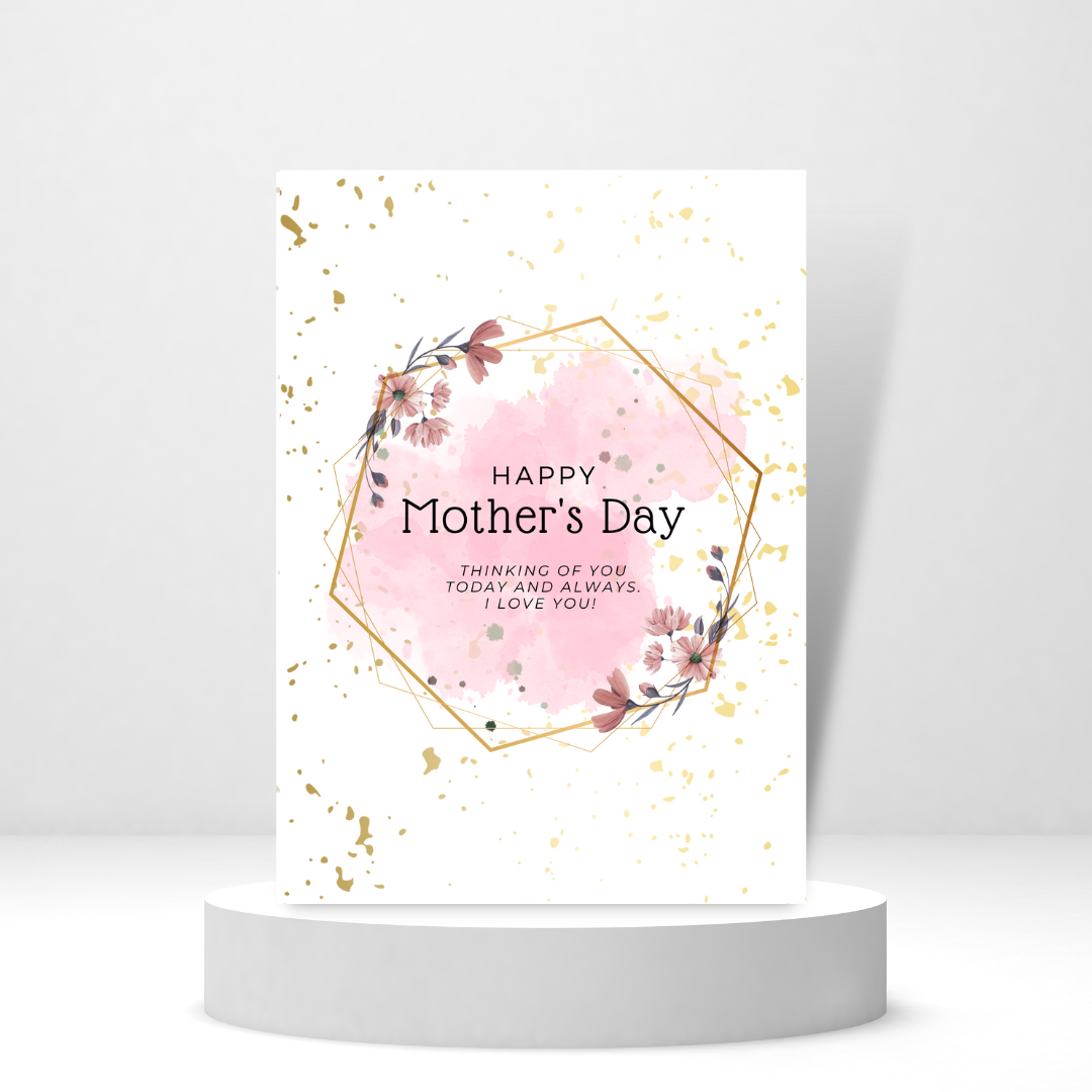 Happy Mother's Day | Pink Watercolor Mother's Day Card