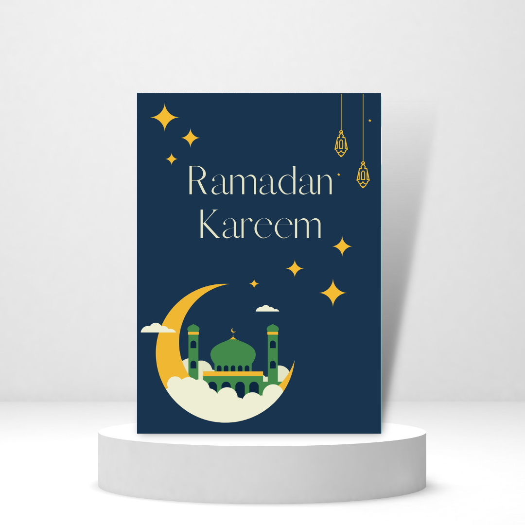 Ramadan Kareem (Deep Blue) | Ramadan Card
