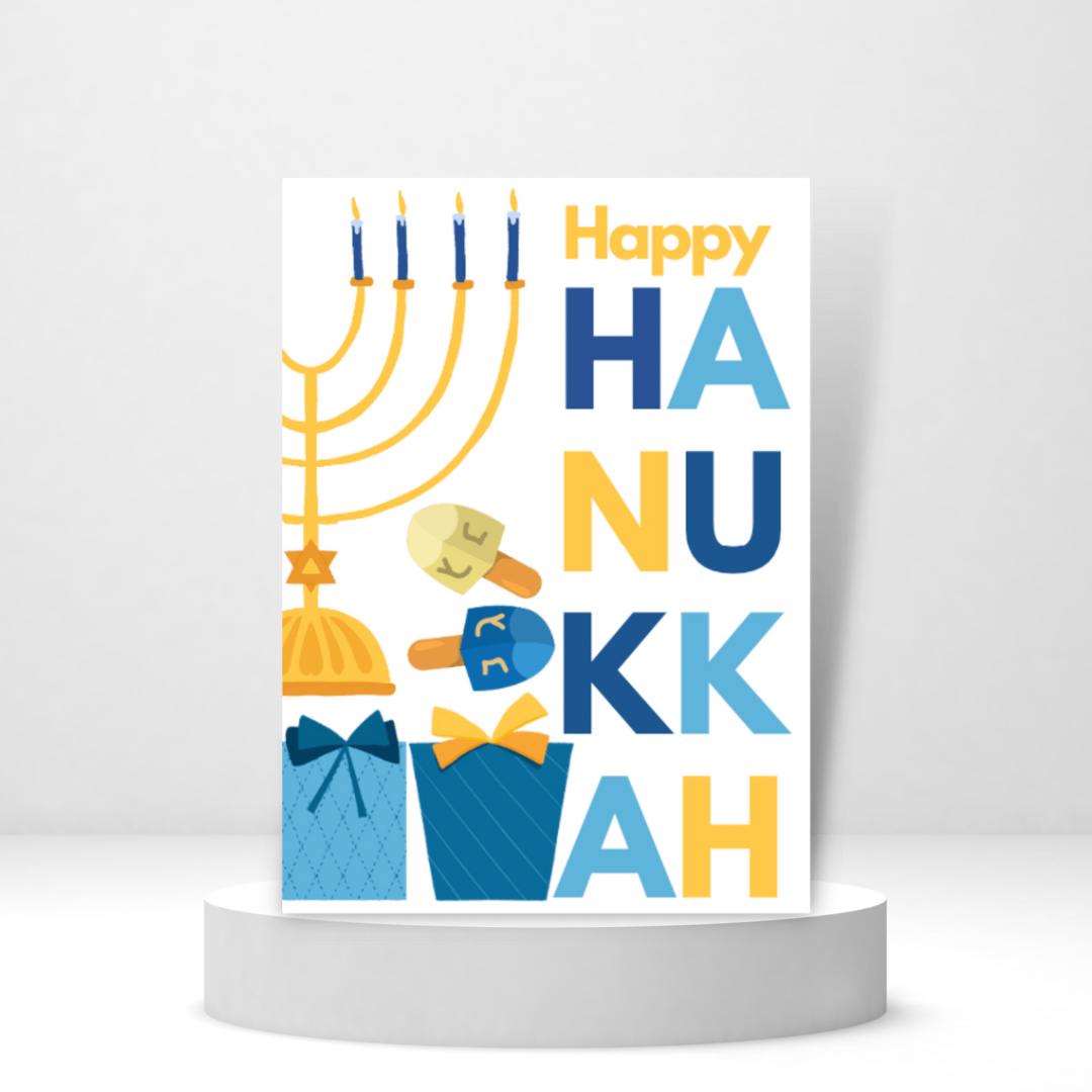 Happy Hanukkah - Personalized Greeting Card for Someone in Jail or Prison