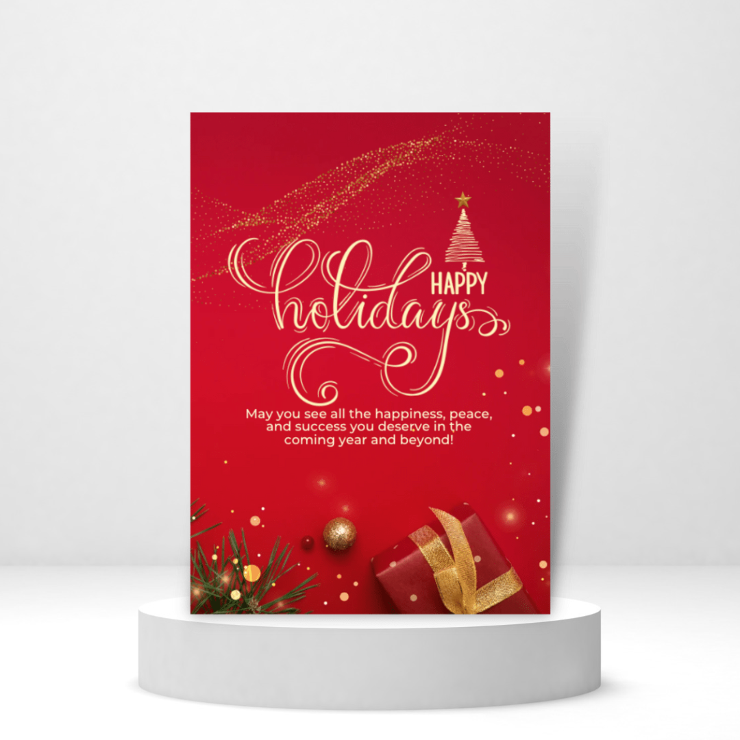 Happy Holidays - Personalized Greeting Card for Someone in Jail or Prison