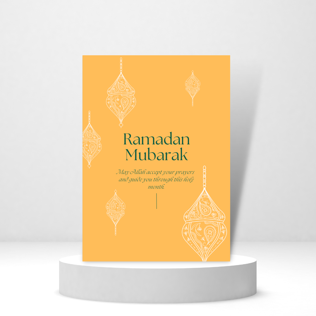 Ramadan Mubarak (Yellow) | Ramadan Card