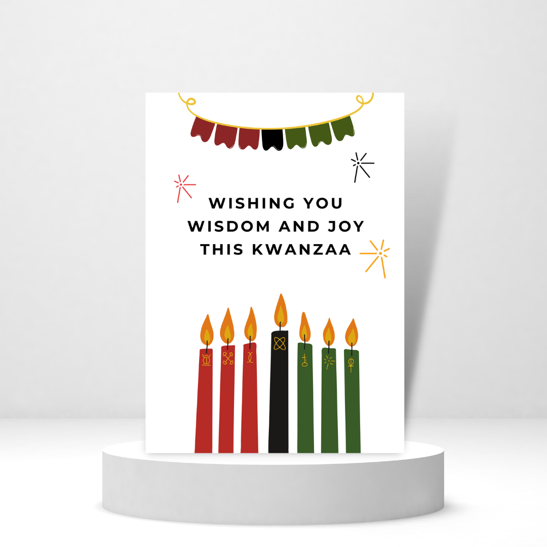 Wishing You Wisdom and Joy This Kwanzaa - Personalized Greeting Card for Someone in Jail or Prison