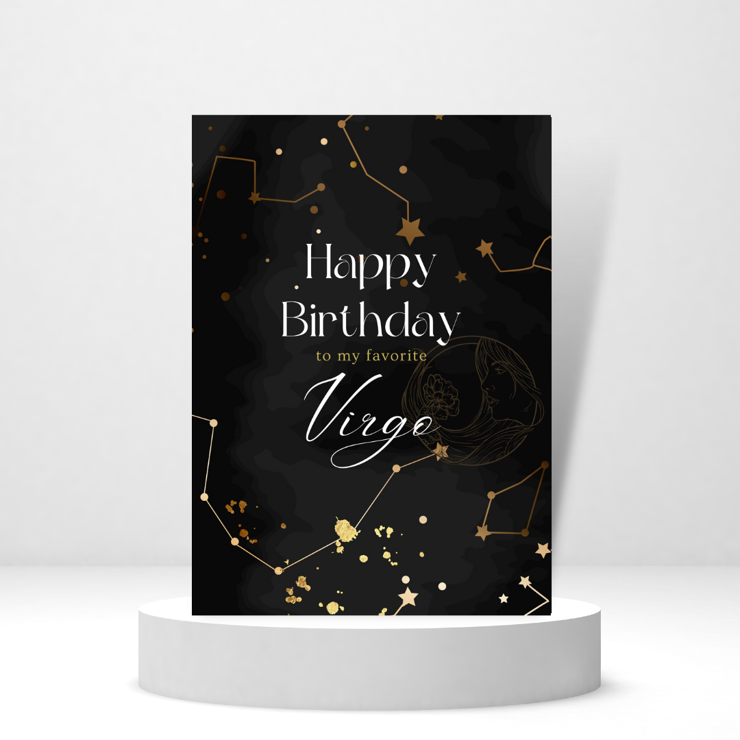 Happy Birthday to My Favorite Virgo - Personalized Greeting Card for Someone in Jail or Prison