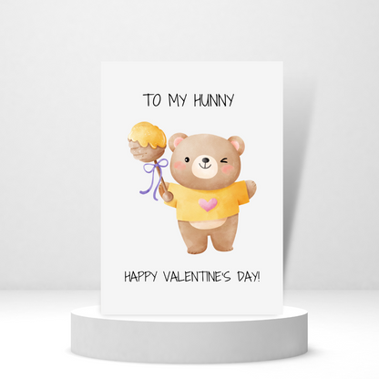 To My Hunny, Happy Valentine's Day! - Personalized Greeting Card for Someone in Jail or Prison