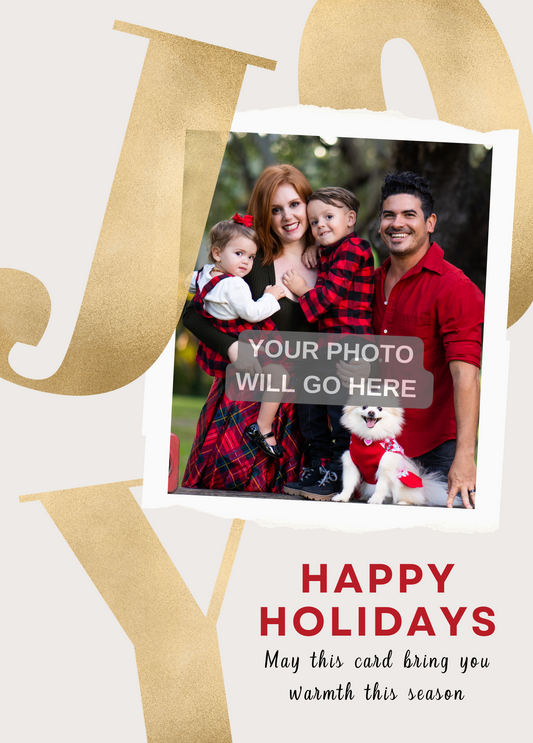 JOY (Happy Holidays) | Holiday Photo Card