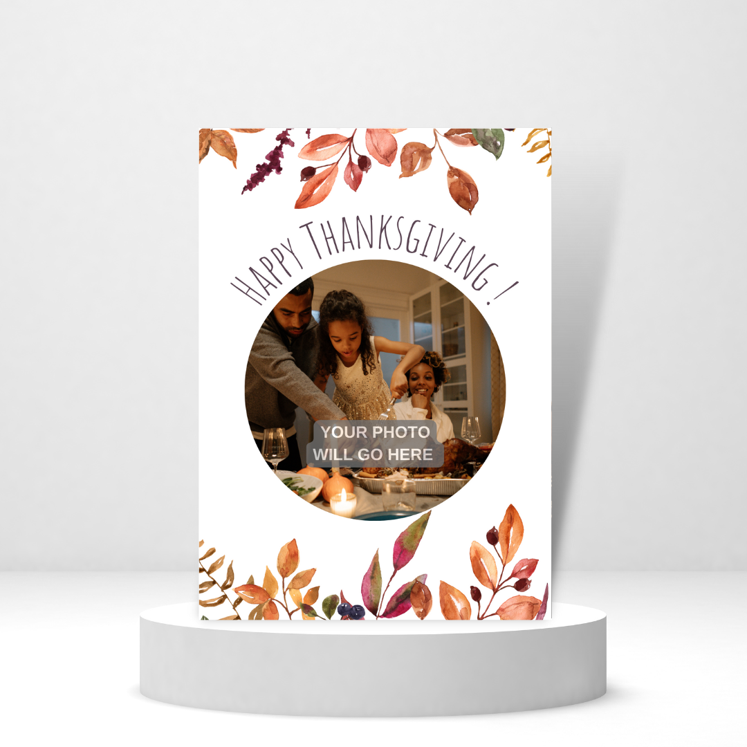 Happy Thanksgiving Photo Card - Personalized Greeting Card for Someone in Jail or Prison