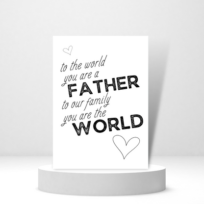 To Our Family You Are the World - Personalized Greeting Card for Someone in Jail or Prison