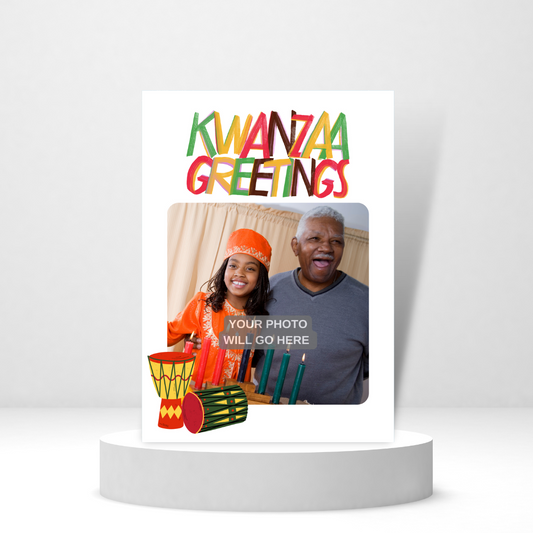 Kwanzaa Greetings Photo Card | Kwanzaa Card