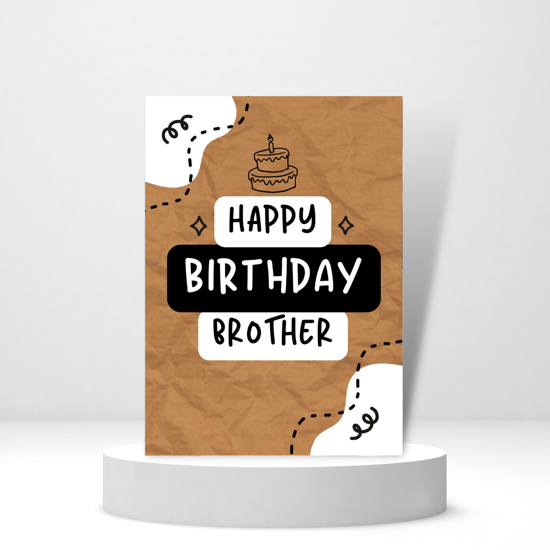 Happy Birthday Brother - Personalized Greeting Card for Someone in Jail or Prison