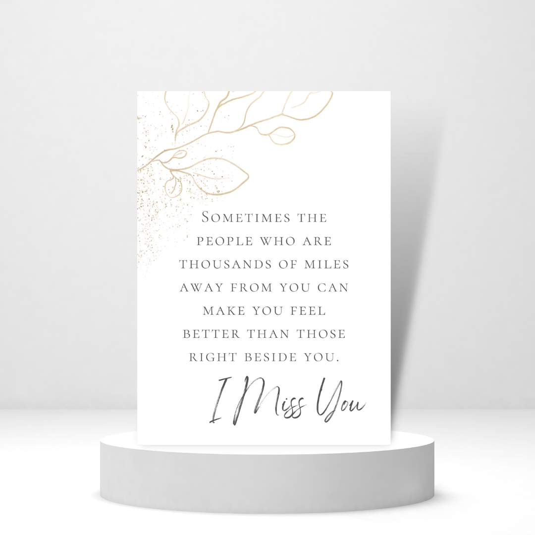 I Miss You - Personalized Greeting Card for Someone in Jail or Prison
