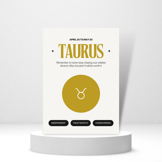 Taurus - Personalized Greeting Card for Someone in Jail or Prison