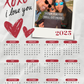 Personalized 2025 Photo Calendar - XOXO I love You