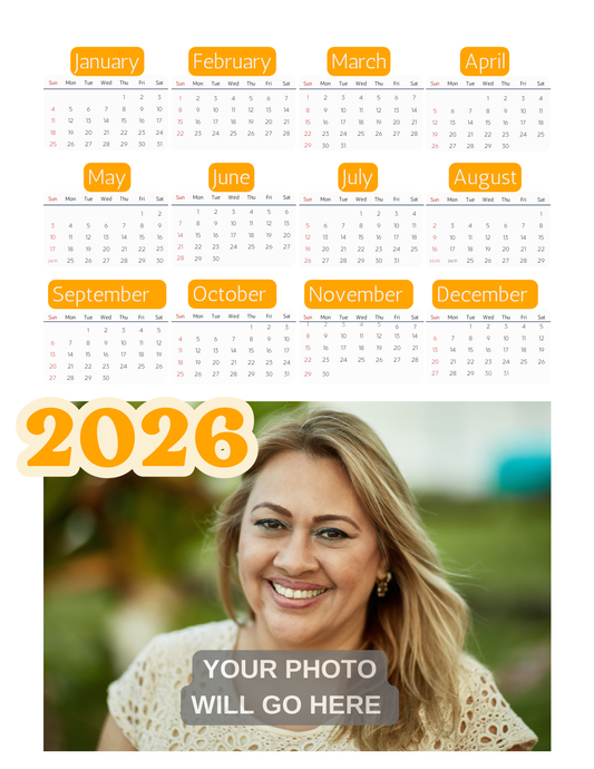 Retro Vibes | 12-Month 2026 Photo Calendar