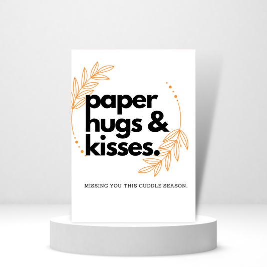 Paper, Hugs, & Kisses - Personalized Greeting Card for Someone in Jail or Prison