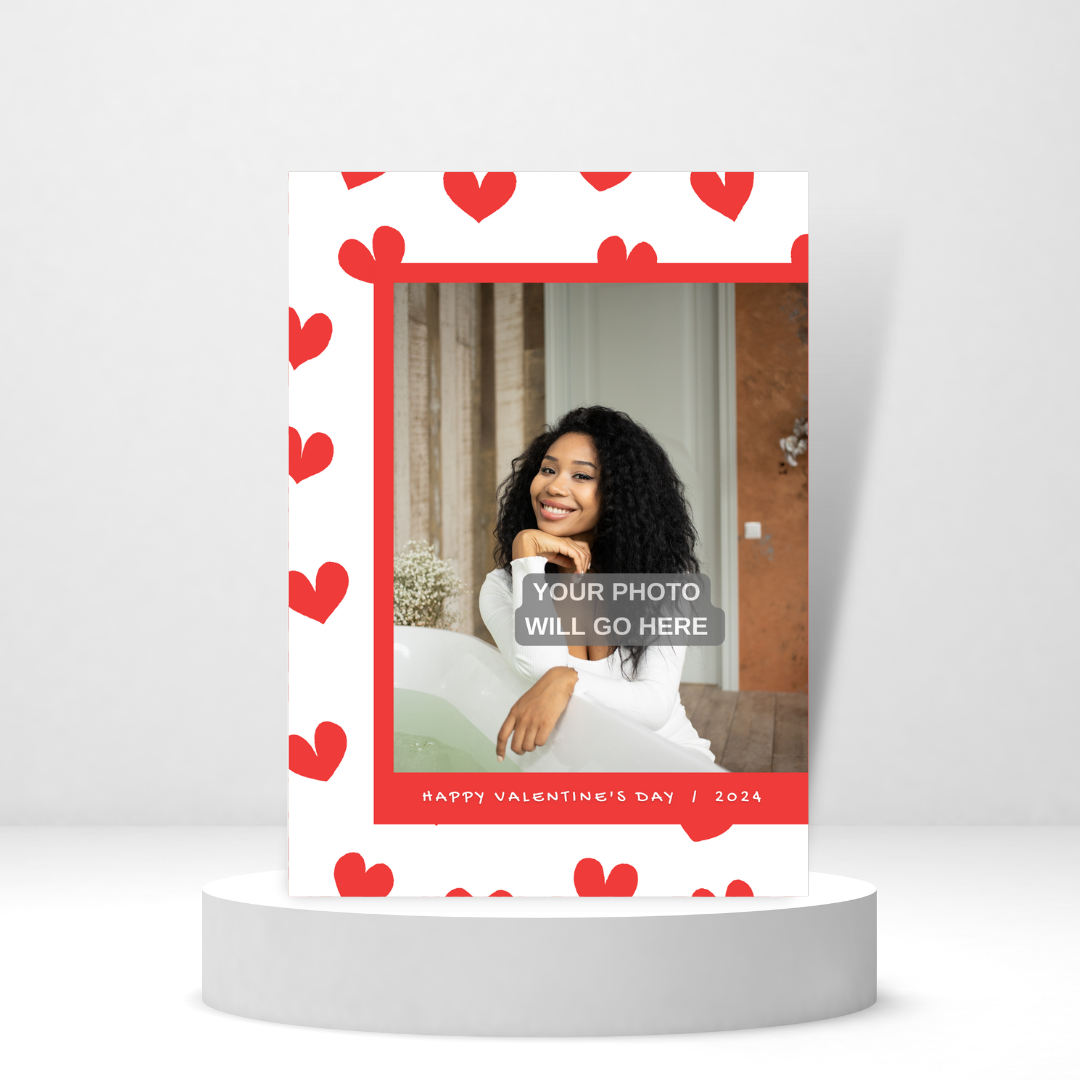 Valentine's Day 2024 Photo Card - Personalized Greeting Card for Someone in Jail or Prison
