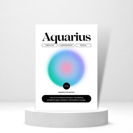 Aquarius Mantra - Personalized Greeting Card for Someone in Jail or Prison