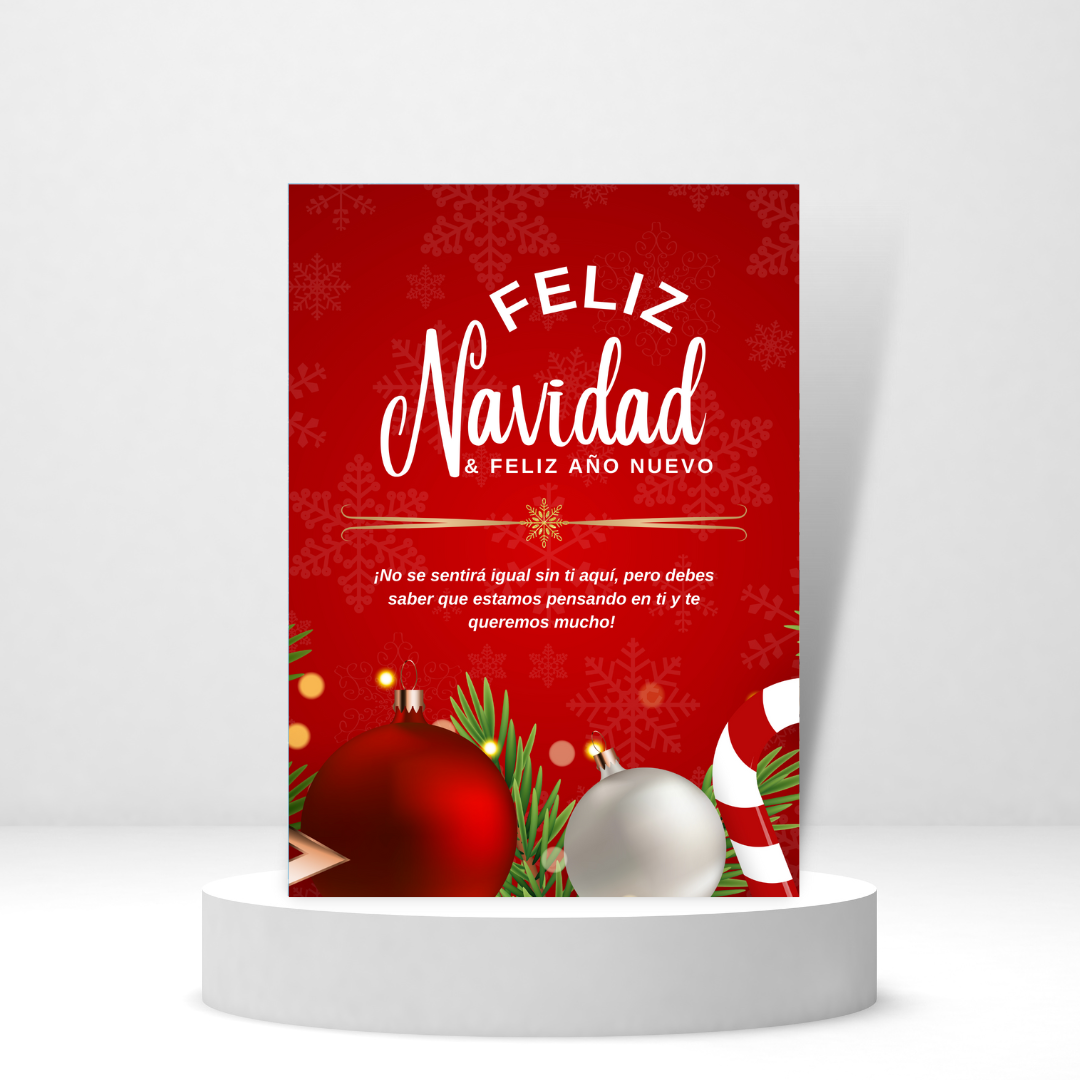 Feliz Navidad & Año Nuevo - Personalized Greeting Card for Someone in Jail or Prison