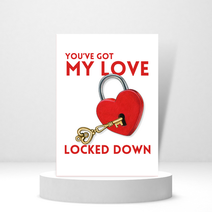 You've Got My Love Locked Down 🔒❤️ - Personalized Greeting Card for Someone in Jail or Prison