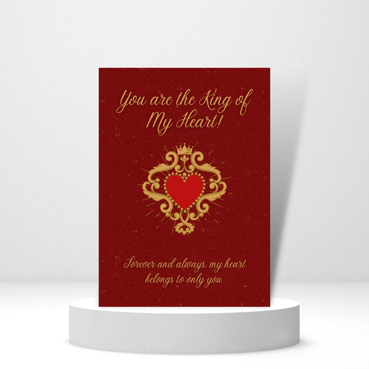 You are the King of My Heart - Personalized Greeting Card for Someone in Jail or Prison