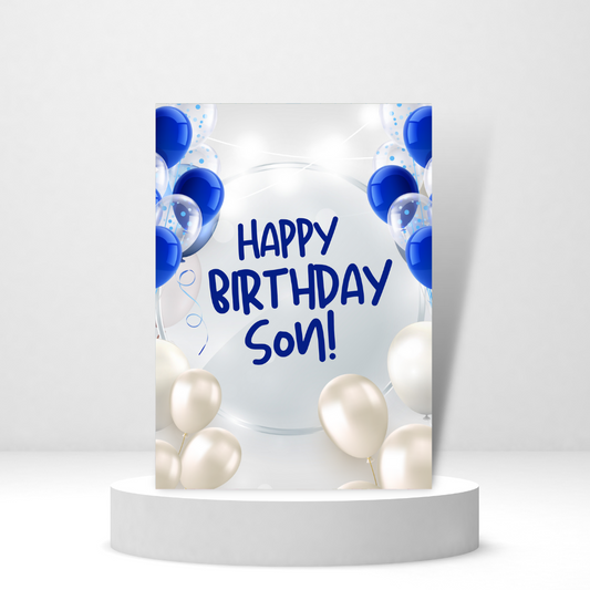 Happy Birthday Son - Personalized Greeting Card for Someone in Jail or Prison